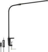 Lepro クランプライト デスクライト クランプ led 目に優しい 電気スタンド スタンドライト 【電球色・白色・昼光色/10段階明るさ/5W省エネ/明るい/Ra80演色/360°角度調整可能/独立ボタン制御/USB給電式/1.5Mケーブル】 テーブルライト 卓上照明 卓上ライト 台灯 学習机 勉強机 ライト ブックライト 読書灯 (ブラック) [PR310006-DWW]