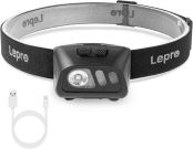 Lepro ヘッドライト 充電式 LED ヘッドランプ 防水 センサー付き 明るい ledヘッドライト 手振り【白光＆赤光/5つ点灯モード/実用点灯20時間/60°角度調整可/USBケーブル付き】 夜釣り 登山 キャンプ 作業 頭につけるライト ジョギング ハイキング アウトドア 災害 停電対策 防災用 ヘッド ライト [PR320017]