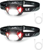 ヘッドライト 充電式 USB-C ledヘッドライト 高輝度 LED ヘッドランプ 2個セット 【集光・散光切替/ 明るさ300ルーメン/ 実用点灯4～30時間/ IPX4防水/Type-cケーブル付き】 赤色サブライト搭載 夜釣り 最適 登山 キャンプ 散歩 作業 釣り アウトドア 災害 停電用 小型 軽量 ヘッド ライト [320014-2]