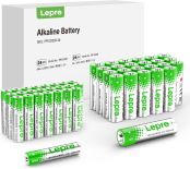 Lepro アルカリ乾電池 48本セット（単3形24本＋単4形24本） ハイパワー 1.5V 2800mAh大容量 液漏れ防止 耐久 長持ち 長期間保存可能 乾電池式モバイルバッテリー おもちゃ 電池式ランタン 懐中電灯 時計 リモコン 携帯ラジオ 防災用 [PR130003-48]