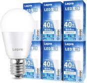 Lepro LED電球 E17 ミニクリプトン電球 40W形 440lm 昼白色 5000K 非調光型 ミニクリプトン LED小形電球 広配光タイプ 高演色性 PSE認証済み 密閉器具対応 省エネ キッチン 台所 トイレ リビング ダイニング 脱衣所 寝室 廊下 玄関照明用 小型電球 6個入り[100001-NW-JP-6]